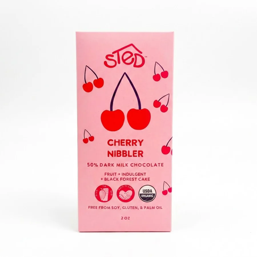 Cherry Nibbler Dark Chocolate by Sted