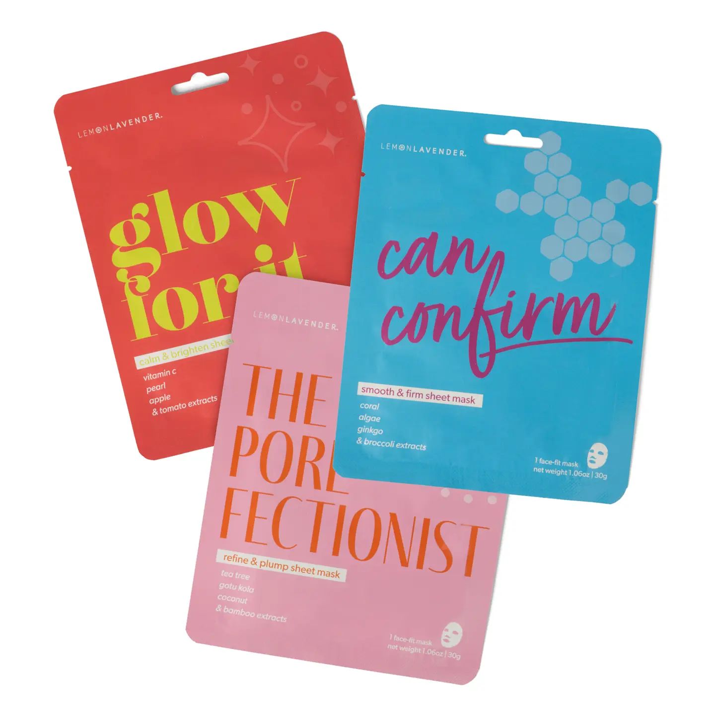 Sheet Mask Trio by Lemon Lavender